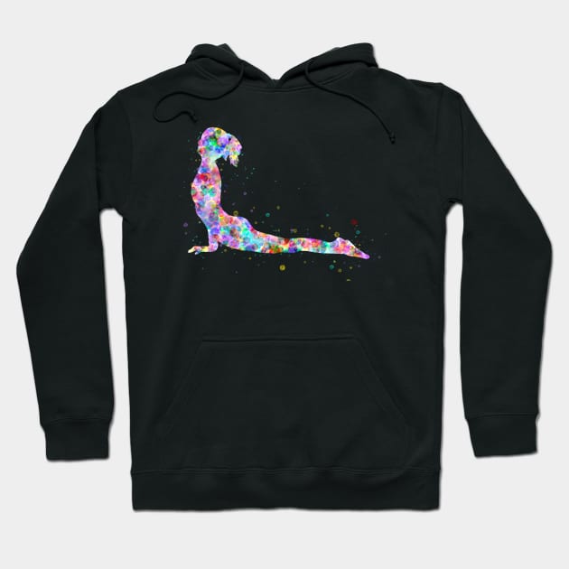 Yoga upward facing dog Hoodie by Pickle-Lily